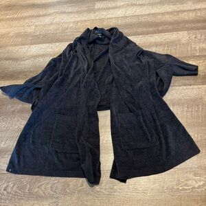 Barefoot Dreams CozyChic Ultra Lite Black Cardigan Shawl